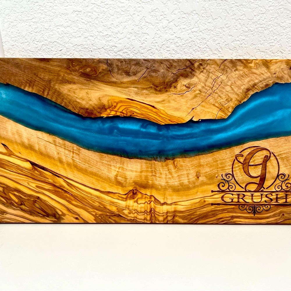 Custom engraved Olive wood boards